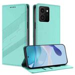 For HMD Skyline Embossed Multi-functional Wallet Retro Leather Phone Case(Mint Green)
