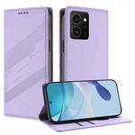 For HMD Skyline Embossed Multi-functional Wallet Retro Leather Phone Case(Light Purple)