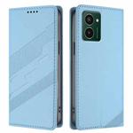 For HMD Pulse Pro Embossed Multi-functional Wallet Retro Leather Phone Case(Light Blue)