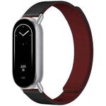 14mm xDfind Flat Head Litchi Texture Magnetic Silicone Watch Band(Black Red)