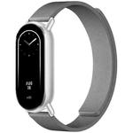 14mm xDfind Flat Head Litchi Texture Magnetic Silicone Watch Band(Grey)