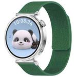 18mm xDfind Flat Head Litchi Texture Magnetic Silicone Watch Band(Dark Green)