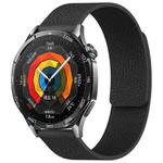 20mm xDfind Flat Head Litchi Texture Magnetic Silicone Watch Band(Black)