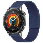 22mm xDfind Flat Head Litchi Texture Magnetic Silicone Watch Band(Midnight Blue)