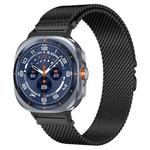 For Samsung Galaxy Watch Ultra / Ultra 2025 xDfind Milanese Parachute Buckle Stainless Steel Watch Band(Black)