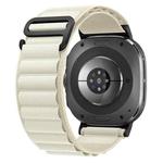 For Samsung Galaxy Watch Ultra 47mm xDfind Black Buckle Loop Nylon Watch Band(Starlight)