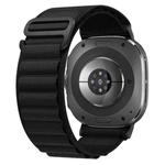 For Samsung Galaxy Watch Ultra 47mm xDfind Black Buckle Loop Nylon Watch Band(Black)