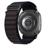 For Samsung Galaxy Watch8 / 8 Classic xDfind Black Buckle Loop Nylon Watch Band(Midnight Blue)