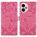 For Honor 400 Global 156.5mm Embossed Floral Pattern Leather Phone Case(Rose Red)