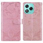 For Honor 400 Lite Global Embossed Floral Pattern Leather Phone Case(Pink)