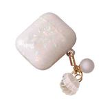 For AirPods 1 / 2 Shell Texture Pearl Hanging Buckle Earphone Case(Colorful)