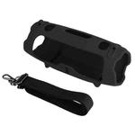 For JBL Charge 6 Silicone Protective Cover Portable Crossbody Speaker Soft Shell Bag(Black)