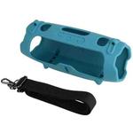 For JBL Charge 6 Silicone Protective Cover Portable Crossbody Speaker Soft Shell Bag(Blue)
