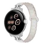 22mm D-shaped Tri-beads Magnetic Silicone Watch Band(Starlight)