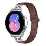 20mm D-shaped Tri-beads Magnetic Silicone Watch Band(Chocolate Color)