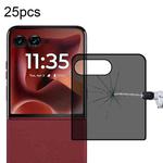 For Motorola Razr 60 Ultra 25pcs 3D Hot Bending Edge Glue Anti-spy Privacy Curved Tempered Glass Film