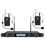 U-620 Professional 1 to 2 Waistpack Wireless Headset Microphone System(Black)