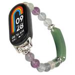 For Xiaomi Smart Band 10 / 9 / 8 Large Beaded Bracelet Watch Band(Green Beads)