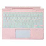 For MicroSoft Surface Pro 9 / 10 / 11 / 12 Single Color Backlight Tablet Bluetooth Keyboard with Touch Pad(Pink)