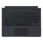 For MicroSoft Surface Pro 9 / 10 / 11 / 12 Single Color Backlight Tablet Bluetooth Keyboard with Touch Pad(Black)
