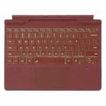 For MicroSoft Surface Pro 9 / 10 / 11 / 12 Single Color Backlight Tablet Bluetooth Keyboard with Touch Pad(Red)