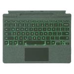 For MicroSoft Surface Pro 9 / 10 / 11 / 12 Single Color Backlight Tablet Bluetooth Keyboard with Touch Pad(Green)
