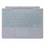 For MicroSoft Surface Pro 9 / 10 / 11 / 12 Single Color Backlight Tablet Bluetooth Keyboard with Touch Pad(Light Grey)