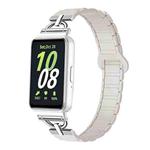 For Samsung Galaxy Fit3 D-shaped Tri-beads Magnetic Silicone Watch Band(Starlight)