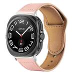 For Samsung Galaxy Watch Ultra 47mm Rivet Reverse Buckle Leather Watch Band(Pink)