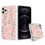 For iPhone 12 / 12 Pro 3D Cherry Blossom Painted TPU Protective Case(Pink)