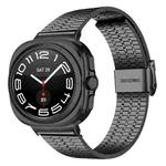 For Samsung Galaxy Watch Ultra 47mm Seven Beads Buckle Stainless Steel Watch Band(Black)