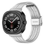 For Samsung Galaxy Watch Ultra 47mm Seven Beads Buckle Stainless Steel Watch Band(Silver)