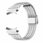 For Samsung Galaxy Watch 7 / 6 / 5 / 4 Seven Beads Buckle Stainless Steel Watch Band(Silver)
