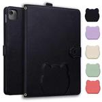 For iPad Air 13 2025 / 2024 Cat Skin-feel Litchi Leather Smart Tablet Case(Black)