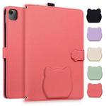 For iPad Air 13 2025 / 2024 Cat Skin-feel Litchi Leather Smart Tablet Case(Watermelon Red)