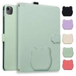 For iPad Air 13 2025 / 2024 Cat Skin-feel Litchi Leather Smart Tablet Case(Green)