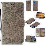 For Motorola Moto G5 Plus 5G Lace Flower Horizontal Flip Leather Case with Holder & Card Slots & Wallet & Photo Frame(Grey)