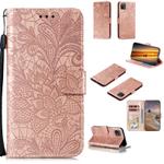 For Huawei Enjoy 20 Lace Flower Horizontal Flip Leather Case with Holder & Card Slots & Wallet & Photo Frame(Rose Gold)