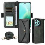 For Honor 400 Lite Global Multi-card Slots Crossbody Cowhide Leather Phone Case(Green)