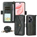 For Honor 400 Pro Global 160.8mm Multi-card Slots Crossbody Cowhide Leather Phone Case(Green)