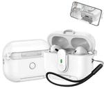 For AirPods Pro 2 One-piece Holder Wireless Earphones Case with Lanyard(White)