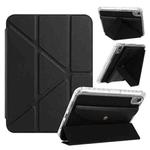 For iPad mini 2024 / mini 6 Back Wallet Y-Fold Deformation Leather Smart Tablet Case(Black)