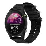 18mm xDfind Ring Buckle Nylon Canvas Watch Band(Black)