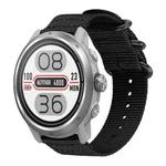 20mm xDfind Ring Buckle Nylon Canvas Watch Band(Black)