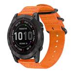 22mm xDfind Ring Buckle Nylon Canvas Watch Band(Orange)