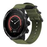 24mm xDfind Ring Buckle Nylon Canvas Watch Band(Army Green)