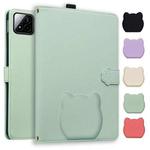 For Xiaomi Pad 7 Cat Skin-feel Litchi Leather Tablet Case(Green)