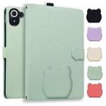 For Xiaomi Redmi K Pad Cat Skin-feel Litchi Leather Tablet Case(Green)