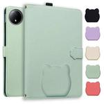 For Xiaomi Redmi Pad SE 8.7 Cat Skin-feel Litchi Leather Tablet Case(Green)