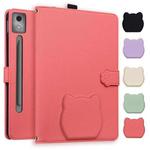 For Lenovo Xiaoxin Pad Pro 12.7 2025 Cat Skin-feel Litchi Leather Tablet Case(Watermelon Red)
